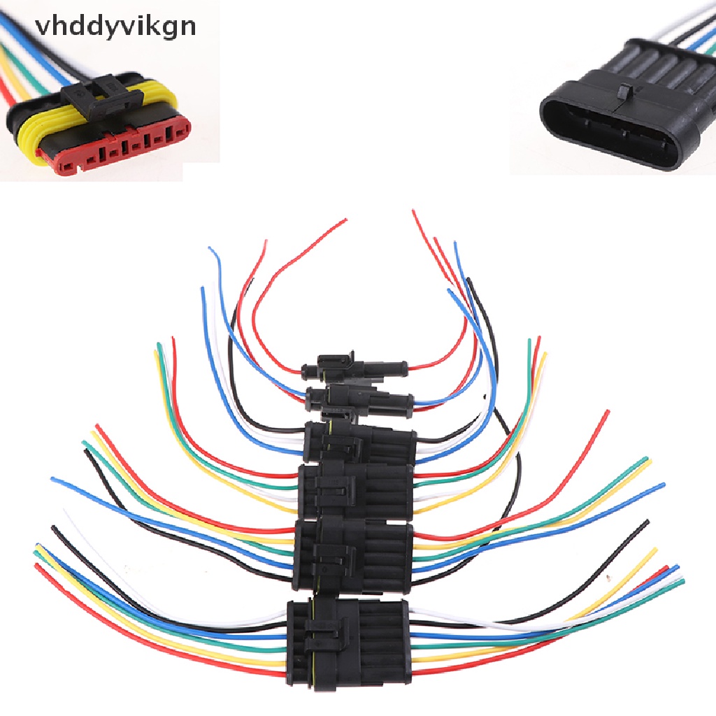 Đầu Nối Dây Điện Chống Thấm Nước 1 / 2 / 3 / 4 / 5 / 6Pin Cho Xe Hơi