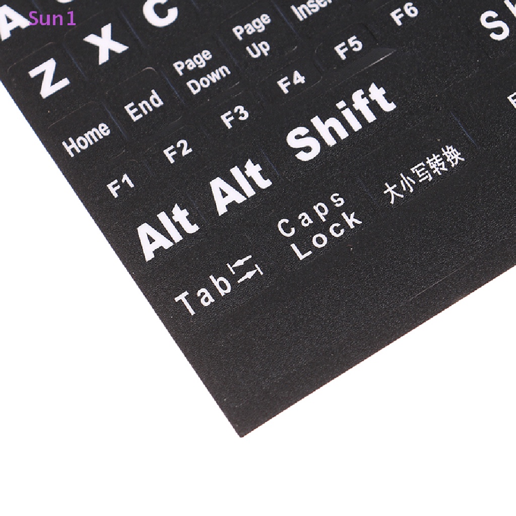 Sun1 > Miếng Dán Bàn Phím Máy Tính Trong Suốt Mờ Chữ Tiếng Anh