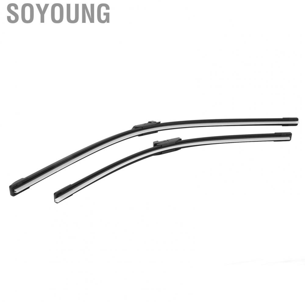 Soyoung Windscreen Wiper Blades  Waterproof Windshield Safely Driving Black Duarable for Car
