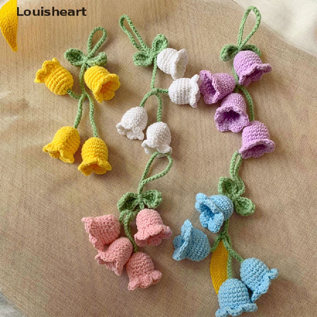 1 Móc Khóa Louisheart Đan Len Thủ Công Hình Hoa Lá TFG