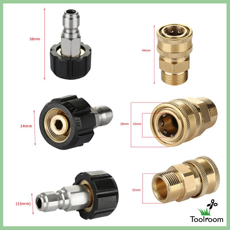 Đầu Nối Chuyển Đổi Áp Suất M22 Sang 1 / 4 '' Chuyên Dụng Cho Vòi Rửa Xe