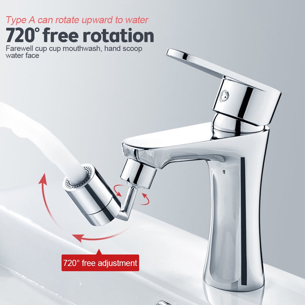 Đầu nối vòi nước Voktta thông minh 720 độ° mở rộng thay thế cho bồn rửa nhà bếp / phòng tắm
