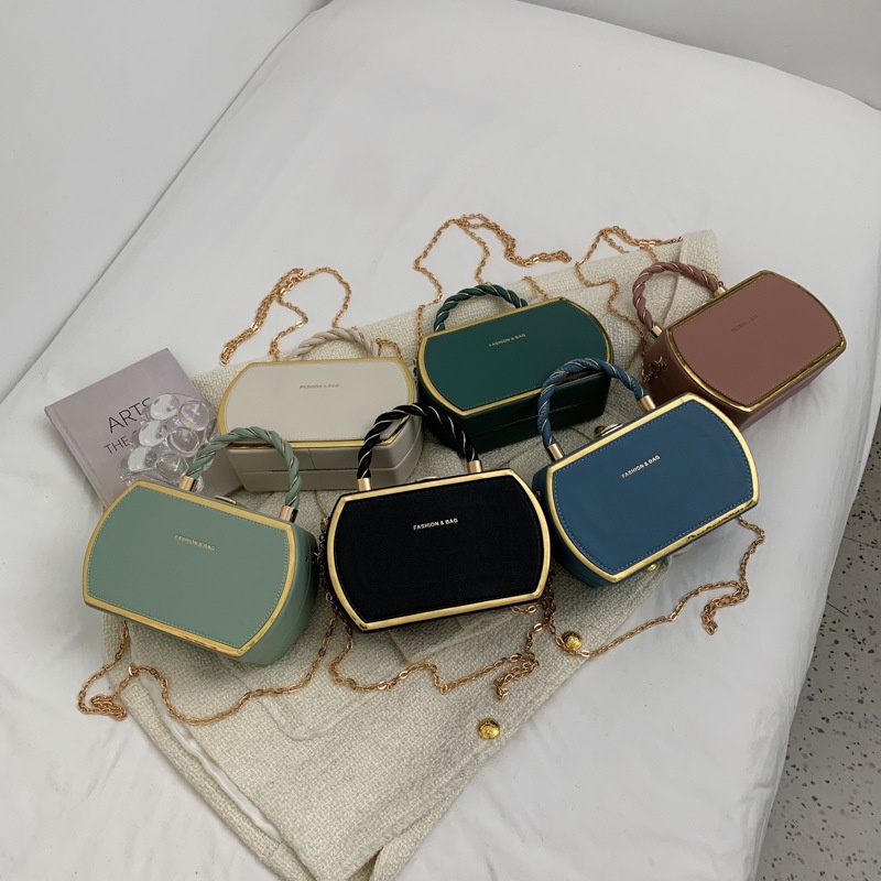 Túi Xách Đeo Vai Màu Sắc Tương Phản Phong Cách Thời Trang Đường Phố Cho Nữ