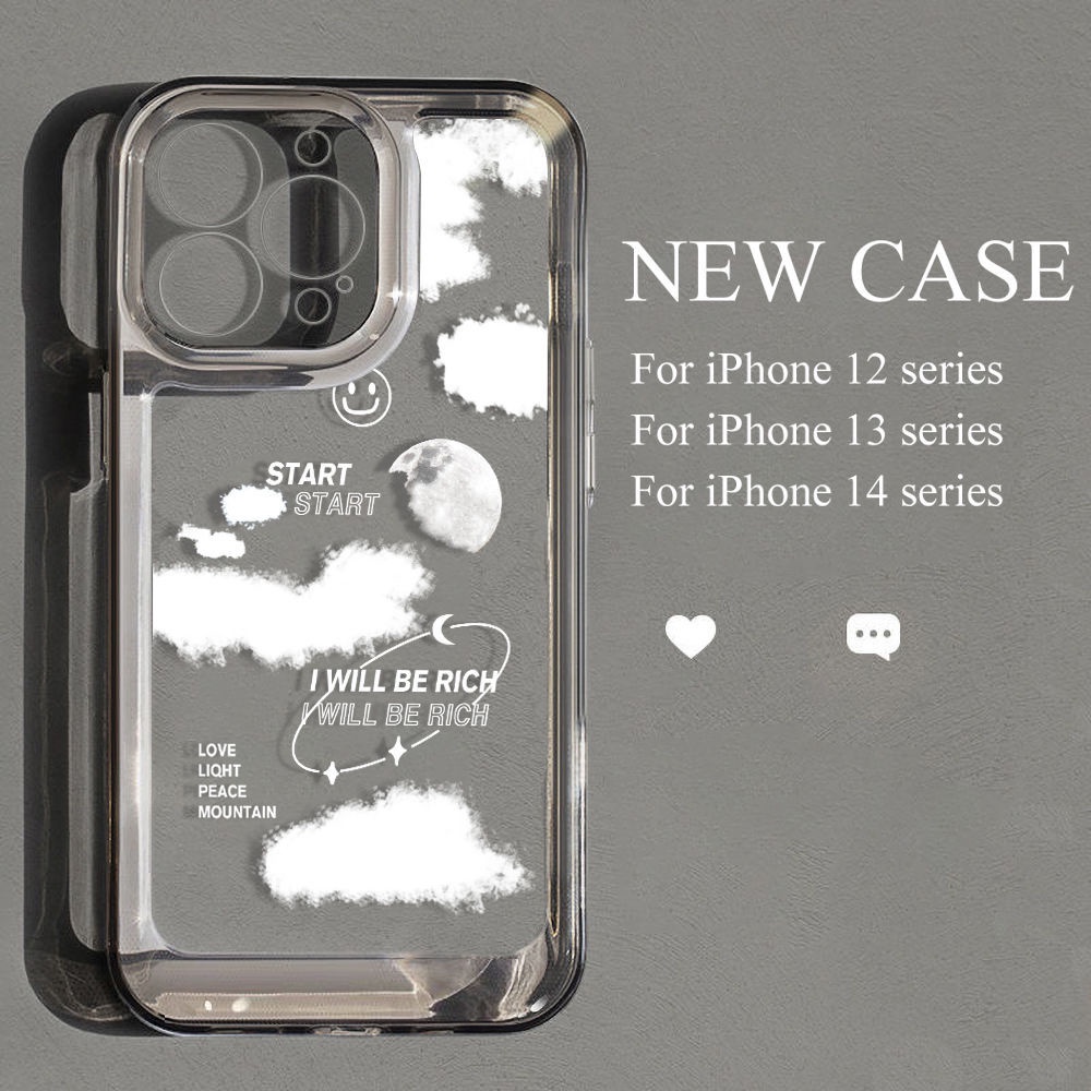 Ốp Điện Thoại TPU Mềm Chống Sốc Hình Đám Mây Cho iphone 14 pro max 11 Promax 11 12 / 13 / 6 / 7 / 8plus / X max