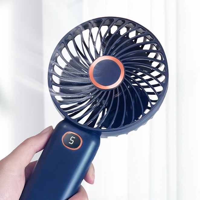 TBTIC Quạt Mini Cầm Tay Sạc USB 10000mAh Kèm Giá Đỡ Điện Thoại Tiện Dụng