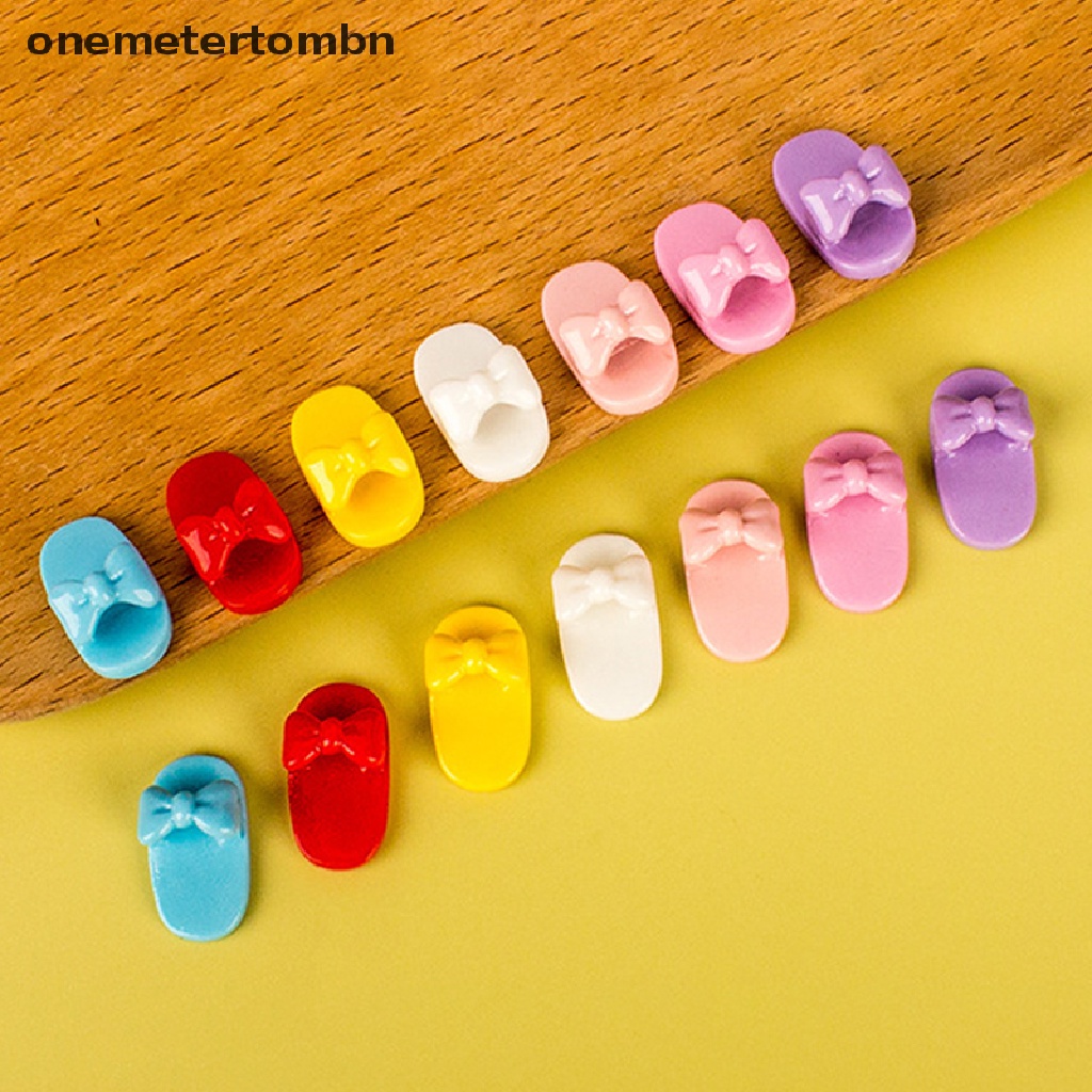 Set 10 Chiếc Dép Đi Trong Nhà Búp Bê Đính Nơ Xinh Xắn