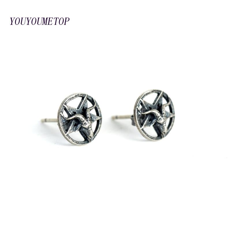 Bông Tai Hình Chú Cừu Ngôi Sao Năm Cánh Màu Tối Thời Trang Cho Nam Và Nữ