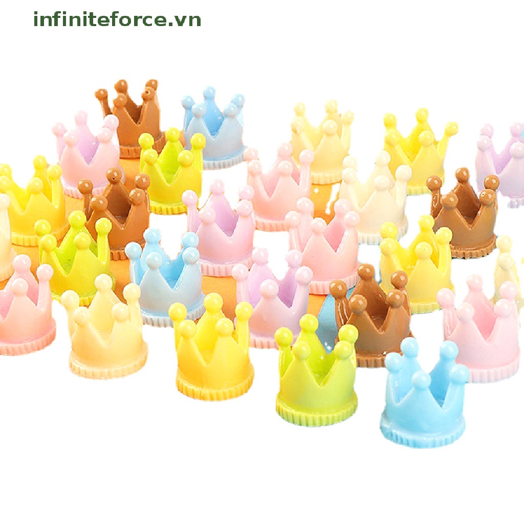 Set 10 Mặt Vòng cổ Resin Hình Vương Miện