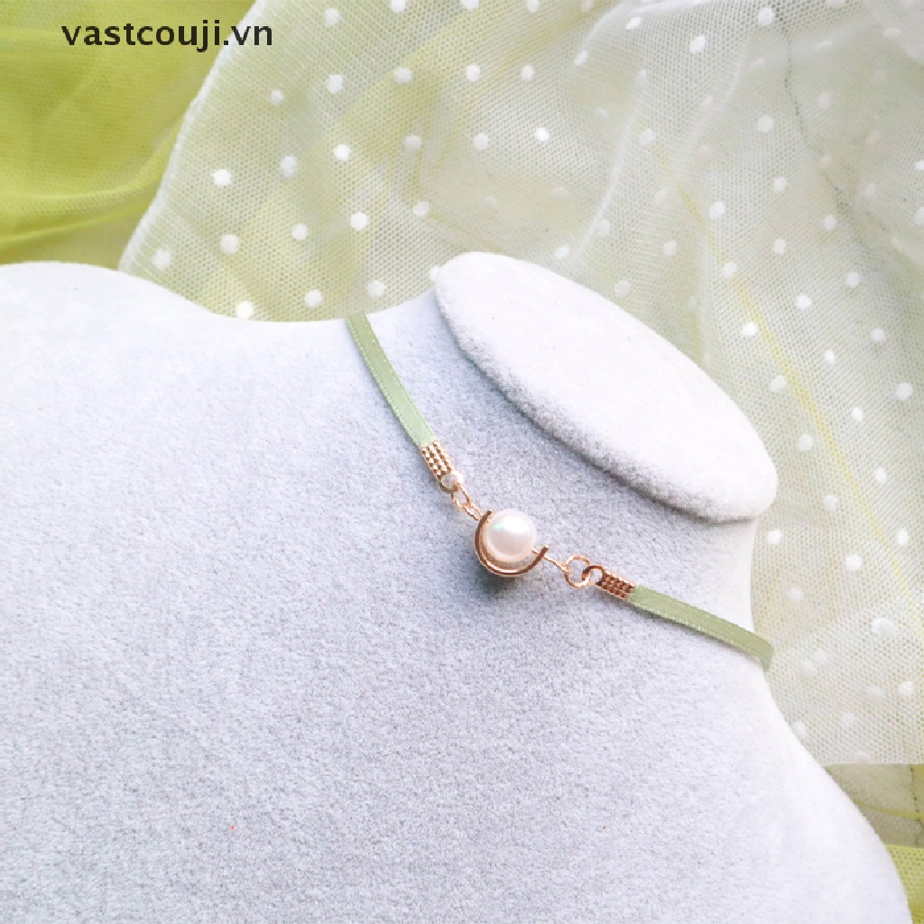 Vòng Cổ Choker Vải Nhung Mặt Trái Tim VASTJI Thời Trang Cho Nữ