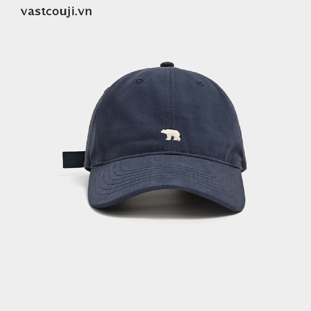 Mũ Lưỡi Trai Vành Rộng Thêu Hình Gấu Bắc Cực Thời Trang Cho Nam Và Nữ