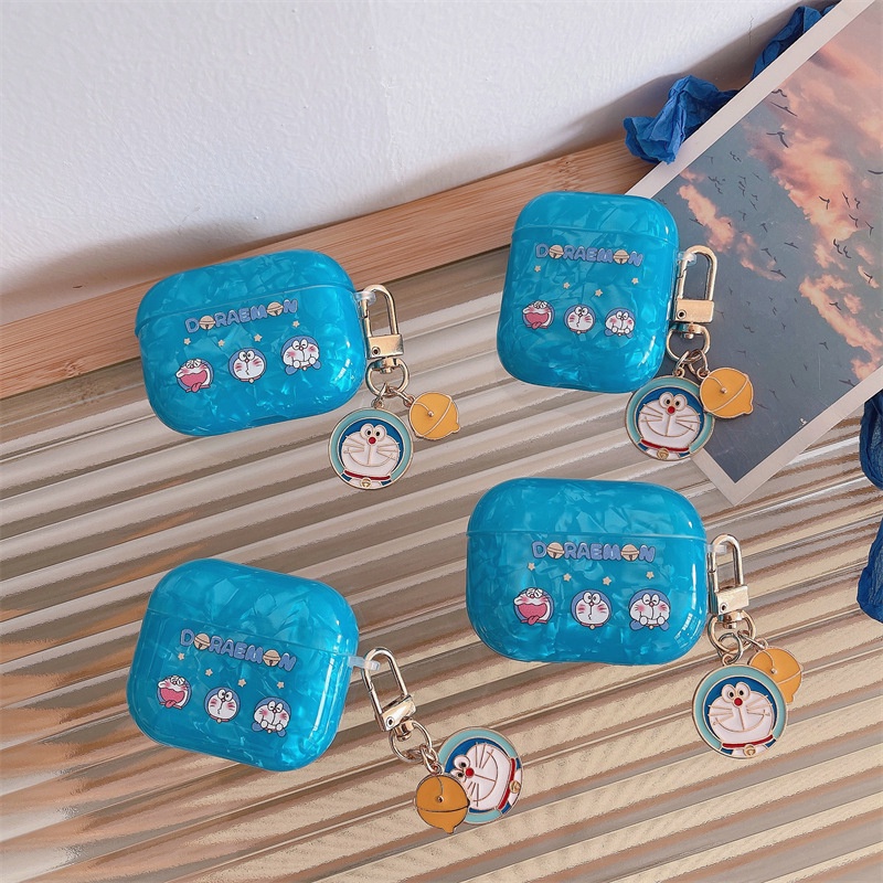Vỏ Bảo Vệ Hộp Sạc Tai Nghe Bluetooth Không Dây AirPods 1 / 2 3 Pro2 Pro2 Chống Rơi Hình Doraemon Dễ Thương