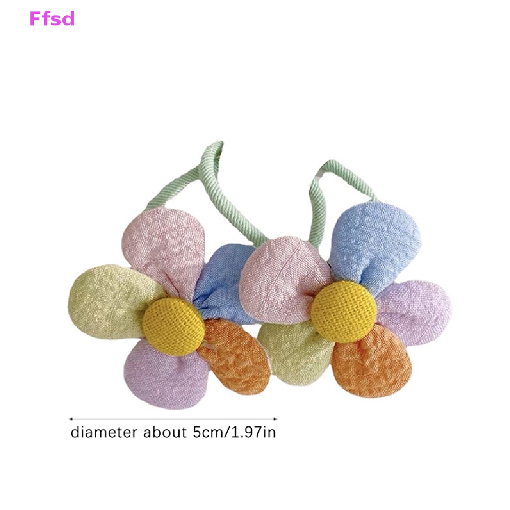 Dây Cột Tóc Co Giãn Họa Tiết Hoa Hoạt Hình Màu Kẹo Ngọt Cho Bé Gái