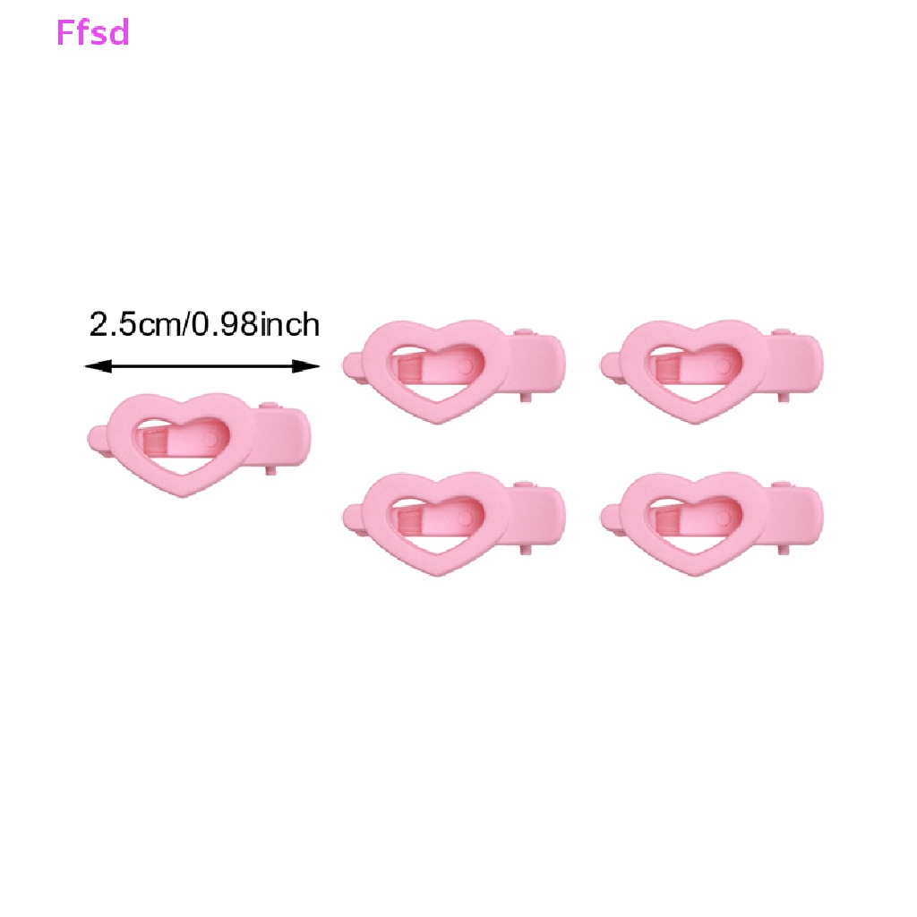 {Ffsd} Set 5 Kẹp Tóc Càng Cua Hình Trái Tim Phong Cách Hawaii Hàn Quốc Dành Cho Nữ Trẻ Em