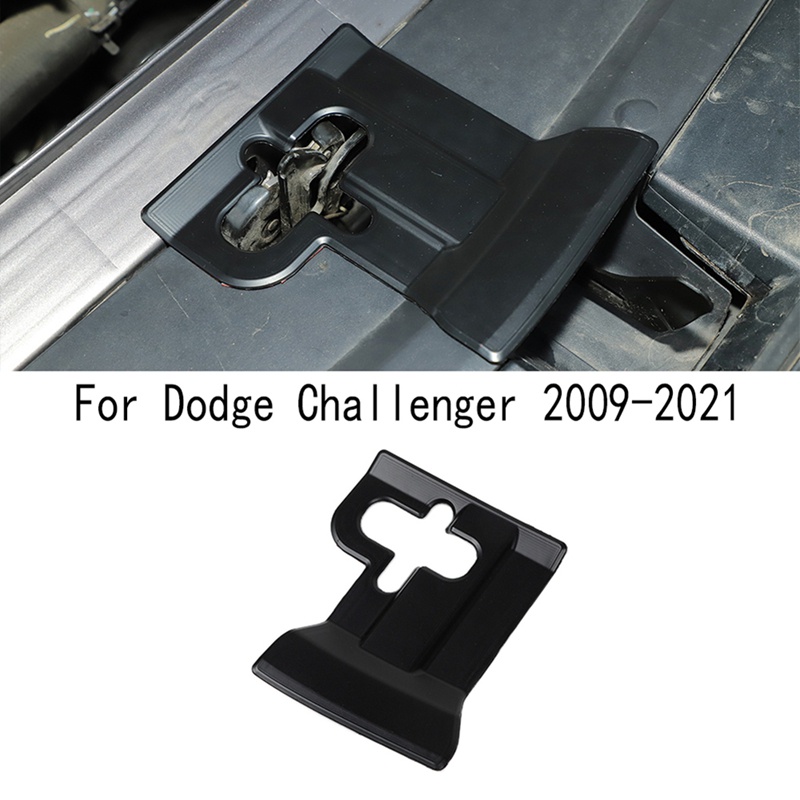 1 Nắp Đậy Khóa Động Cơ Màu Đen Trang Trí Cho Dodge Challenger 2009-2021