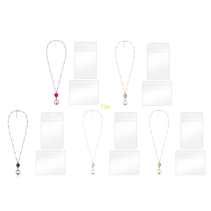 Flgo Dây Đeo Cổ Có Thể Thu Vào Kèm 2 Giá Đỡ Phù Hiệu Ngọc Trai Cho Y Tá