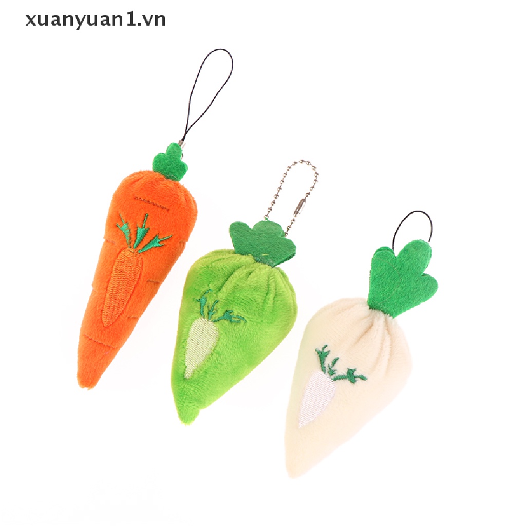 Móc Khóa Hình Củ Cà Rốt Nhồi Bông Đáng Yêu