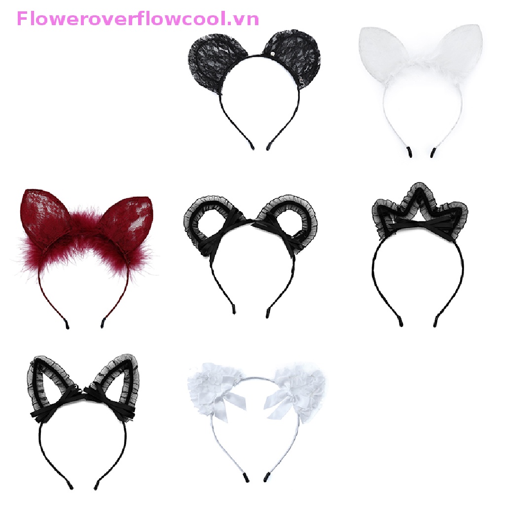 Băng Đô Tai Mèo Phối Ren Gợi Cảm Dành Cho Nữ