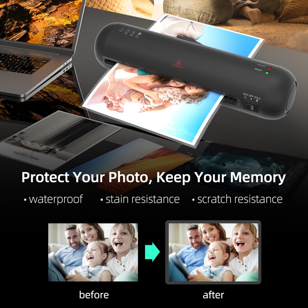 Bộ Máy Ép Nóng Lạnh 2 Con Lăn Kích Thước A4 230mm Kèm Dao Cắt Giấy Chuyên Dụng Cho A4