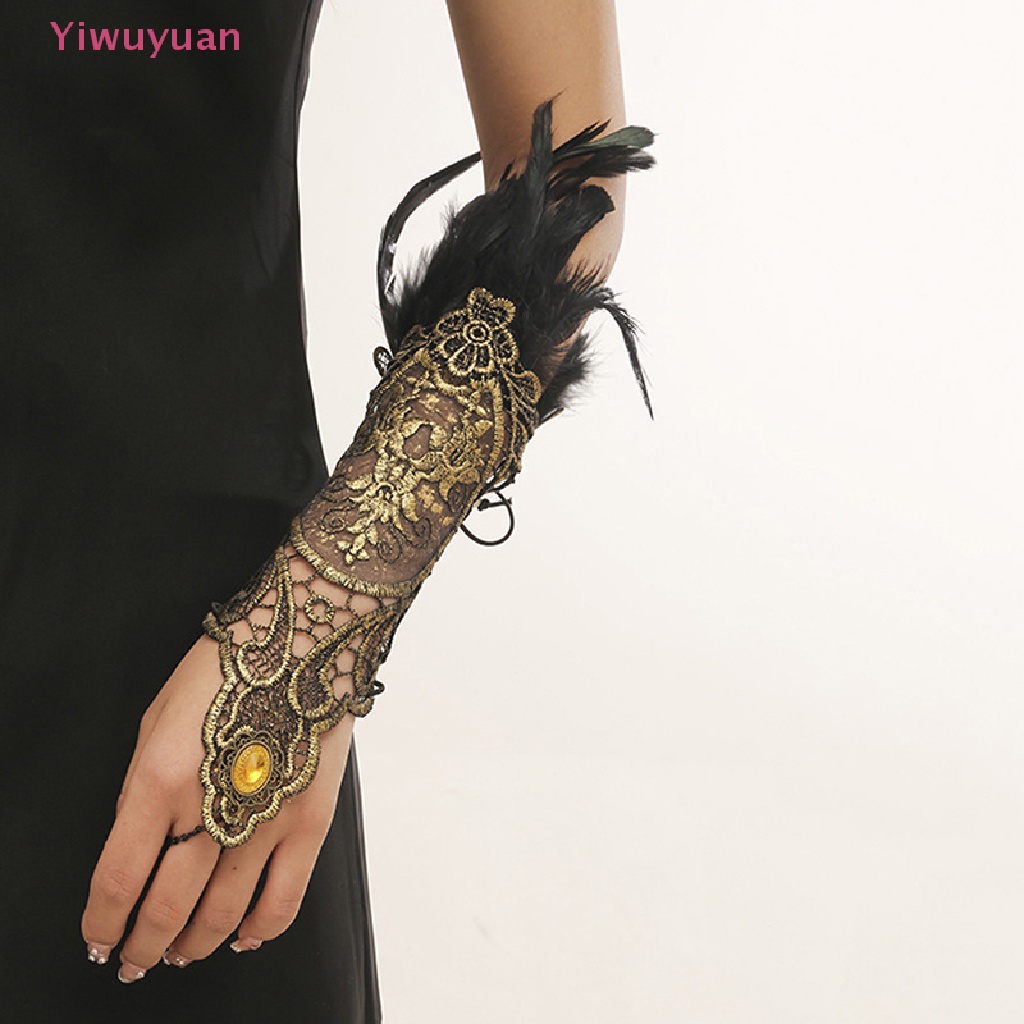 Găng Tay Hở Ngón Phối Ren Phong Cách Gothic Thời Trang Mới