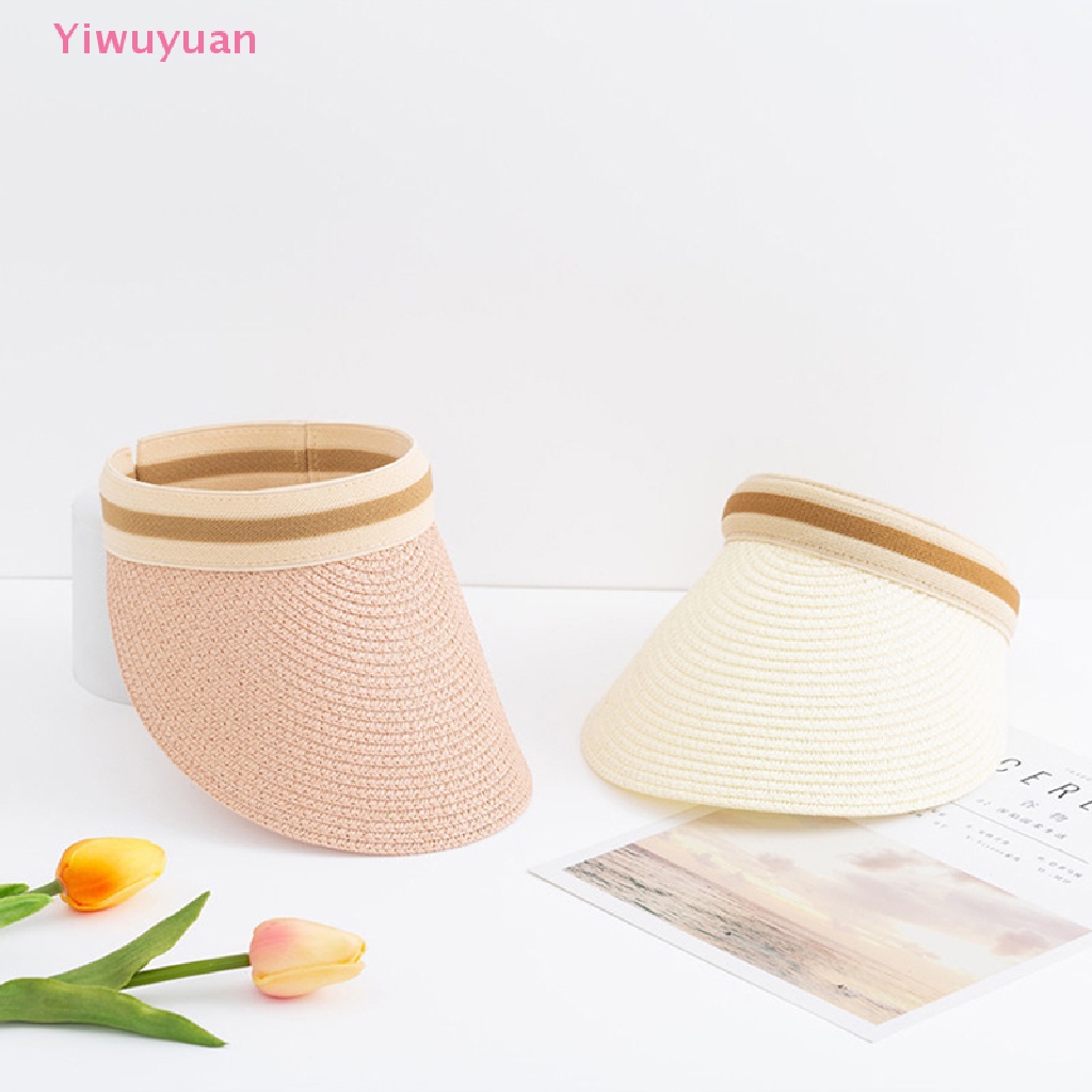 &lt; Yiwuyuan &gt; Mũ Rơm Làm Bằng Tay Che Nắng Mùa Hè Cho Nữ