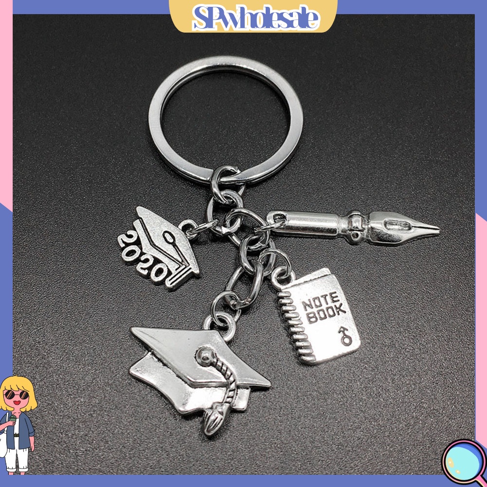 <SPwholesale> Móc Khóa Hình Nón Tốt Nghiệp 2020 Bằng Hợp Kim Có Giá Đỡ