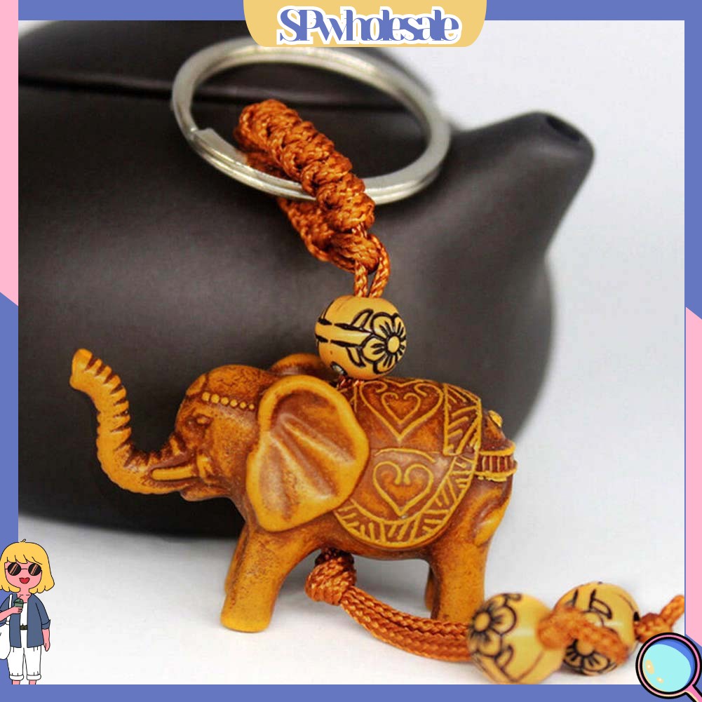 <SPwholesale> Bộ 2 Móc Khóa Hình Voi / Ngựa / Trái Tim / Rùa Xinh Xắn Giá Đỡ