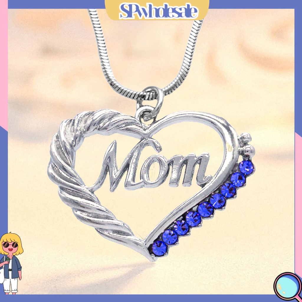 <SPwholesale> Vòng Cổ Mặt Khoét Rỗng Hình Trái Tim Sáng Tạo Trang Trí Cổ Chống Mài Mòn Dành Cho Mẹ