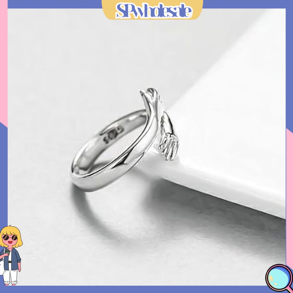 <SPwholesale> Nhẫn Cưới Hình Trái Tim Đơn Giản Có Thể Điều Chỉnh Kích Cỡ