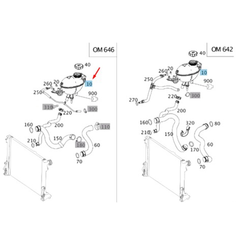 1 Bình Đựng Nước Làm Mát Mở Rộng Chống Đóng Băng Chống Đóng Băng 1 Cái2045000549Phụ Kiện Thay Thế 0749 Cho Mercedes Benz W204 C-Class GLK-Class W212 / W207 E-Class