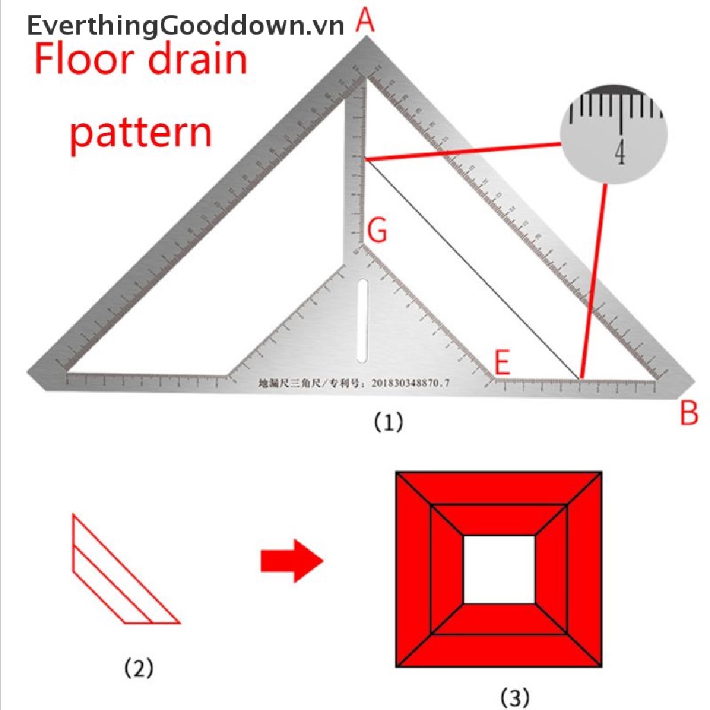 Thước Tam Giác Bằng Thép Không Gỉ Tiện Dụng Chất Lượng Cao