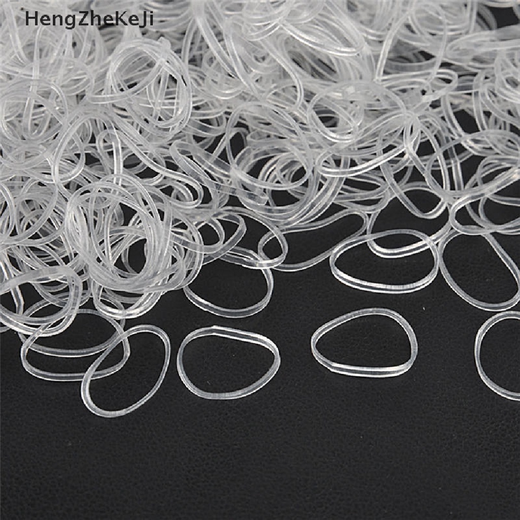 Bộ 200 / 500 Dây Buộc Tóc Đuôi Ngựa Trong Suốt HengZheKeJi