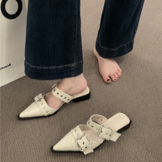 Dép Sandal Bít Mũi Đế Thấp Thời Trang Cho Nữ