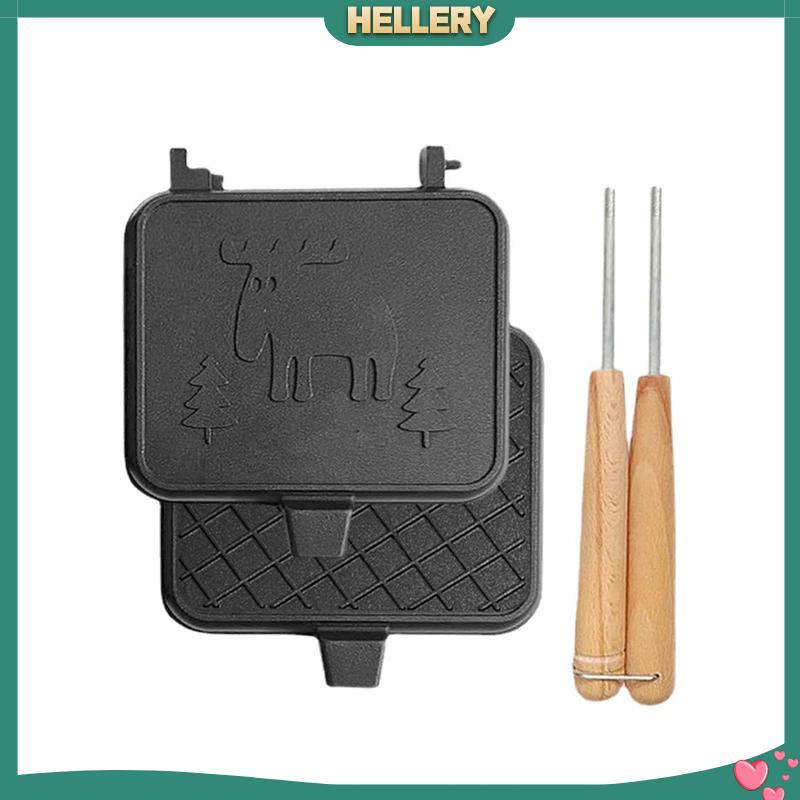 Khuôn Làm Bánh Sandwich Với Tay Cầm Có Thể Tháo Rời Tiện Dụng Cho Gia Đình / Dã Ngoại