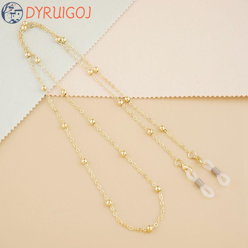 Dây Xích Kim Loại Đeo Mắt Kính DYRUIDOJ|Dây Đeo Mặt Nạ Kim Loại Dạng Chuỗi Hạt Chống Trượt Chống Thất Lạc