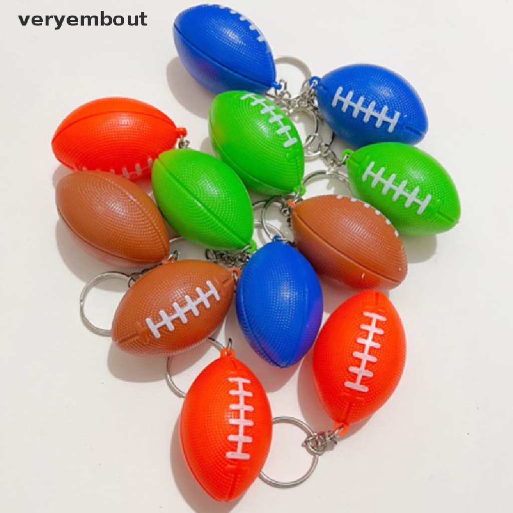 Ut Mới Lạ Móc Khóa Thể Thao Mặt Bóng Bầu Dục Sáng Tạo n