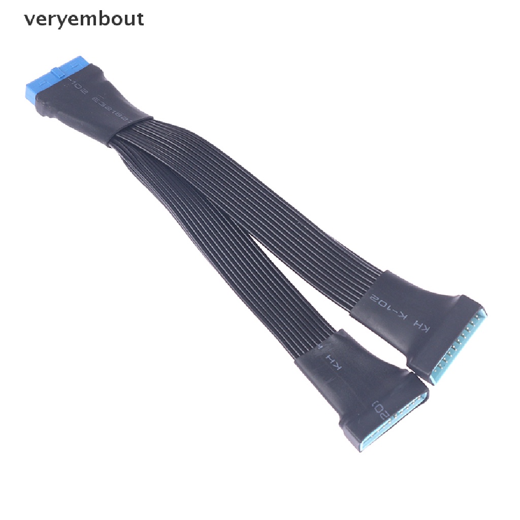 Cáp Nối Dài Bo Mạch Chủ Chuyển Đổi USB 3.0 19Pin Sang 2 Cổng 12Cm 19Pin n Chuyên Dụng