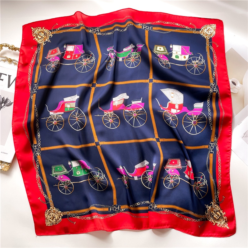 Khăn Choàng Lụa Mỏng Hình Vuông Thời Trang Xuân Hè Hàng Mới Dành Cho Bạn Nữ Mặc Khi Đi Du Lịch