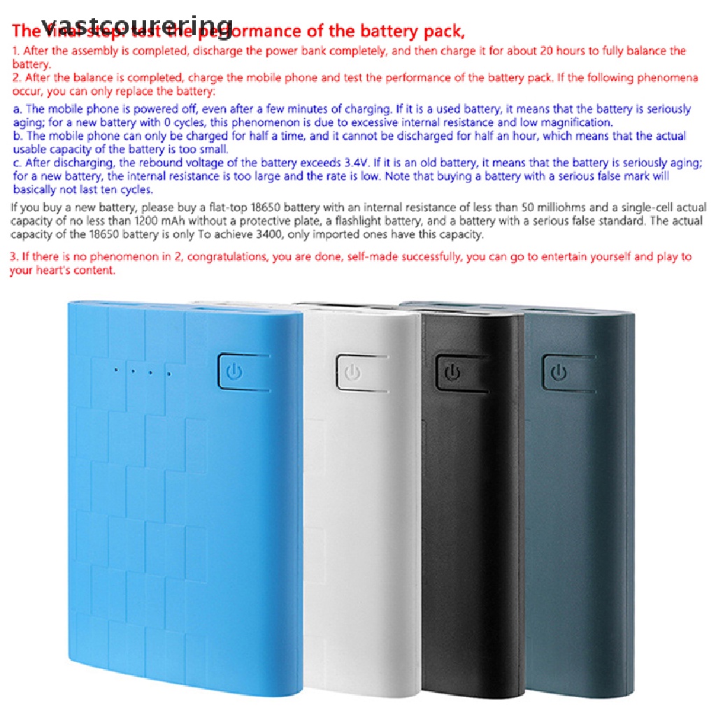 Vỏ Bảo Vệ Hộp Sạc Pin 3 Ngăn 3.7V 18650 DIY Tiện Dụng