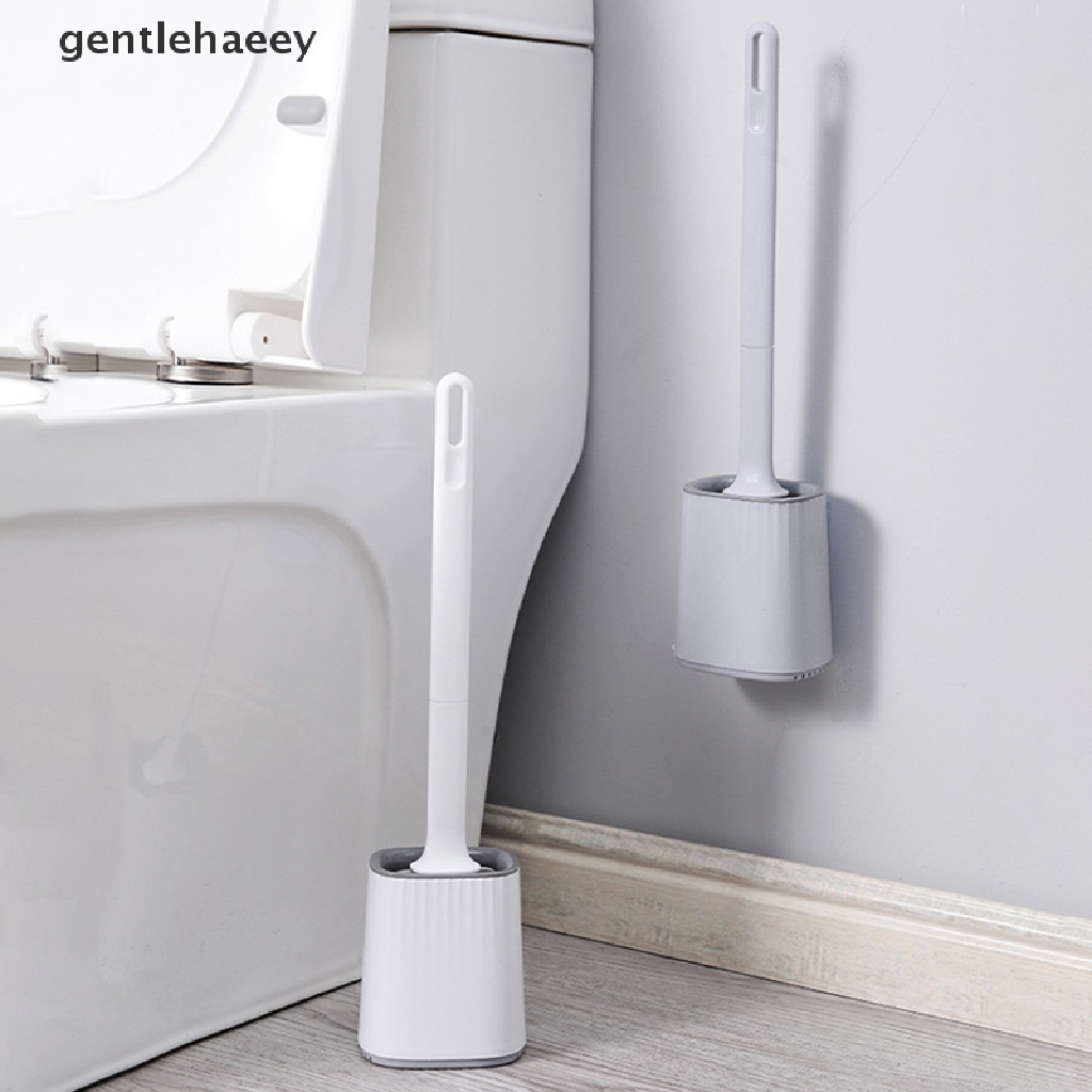 1 Bộ Cọ Chà Bồn Cầu Bằng Silicone Cán Dài Chất Lượng Cao