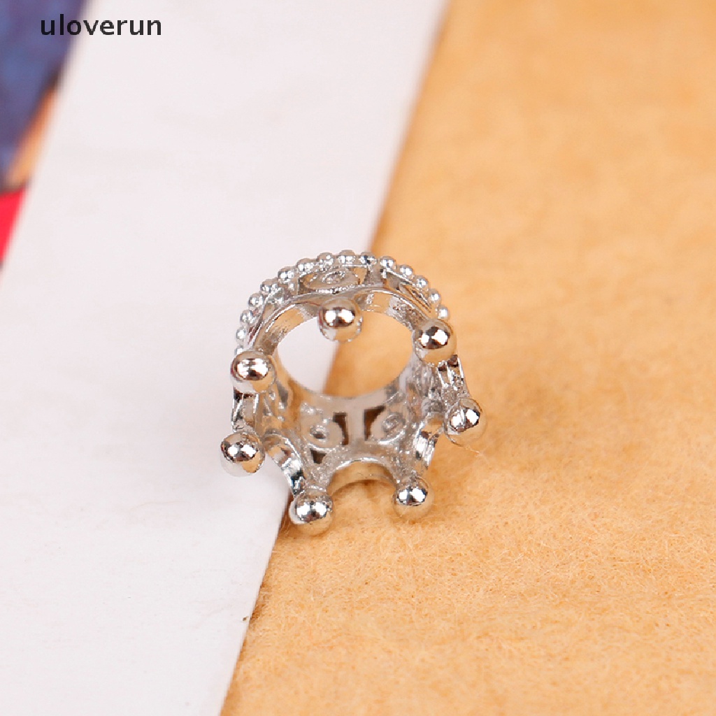 Set 2 Vương Miện Kim Loại Mini Tỉ Lệ 1: 12 Trang Trí Nhà Búp Bê vn