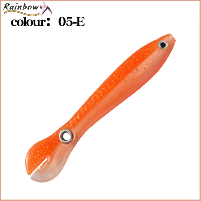 Set 5 Mồi Câu Cá Giả Bằng Cao Su Mềm Nhiều Màu Sắc