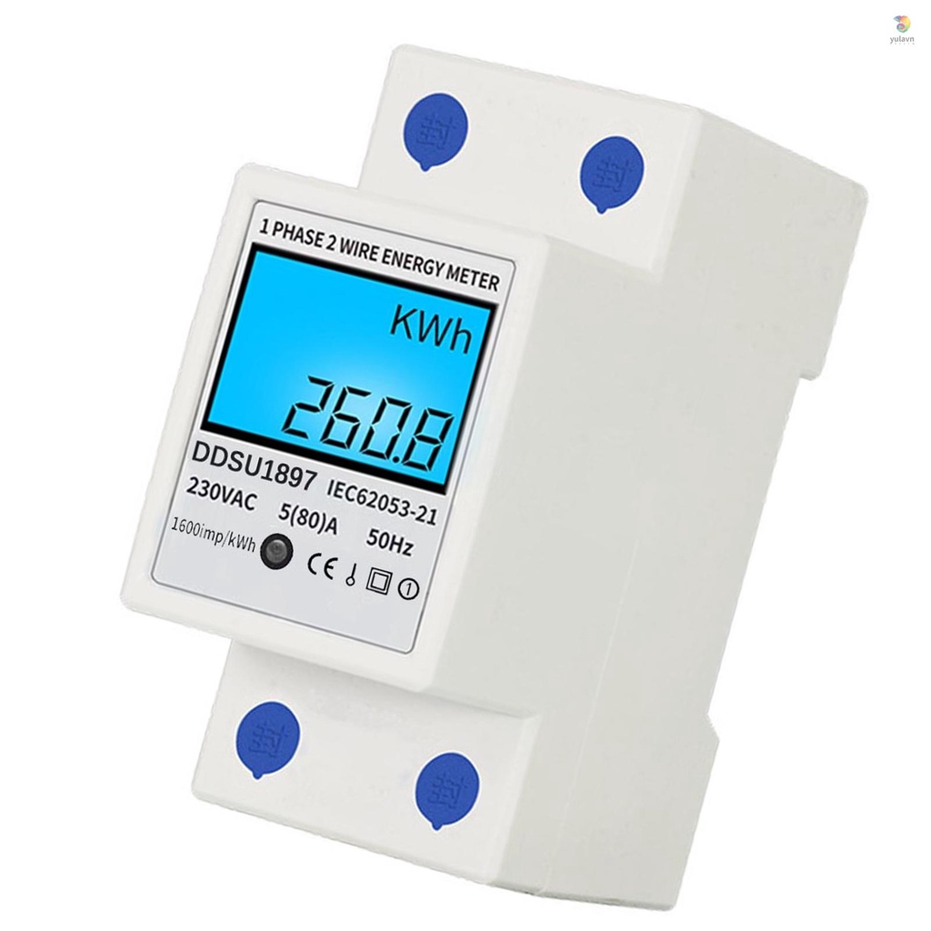 Đồng Hồ Đo Điện Một Pha Kỹ Thuật Số Một Pha DIN Hai Dây Đa Năng