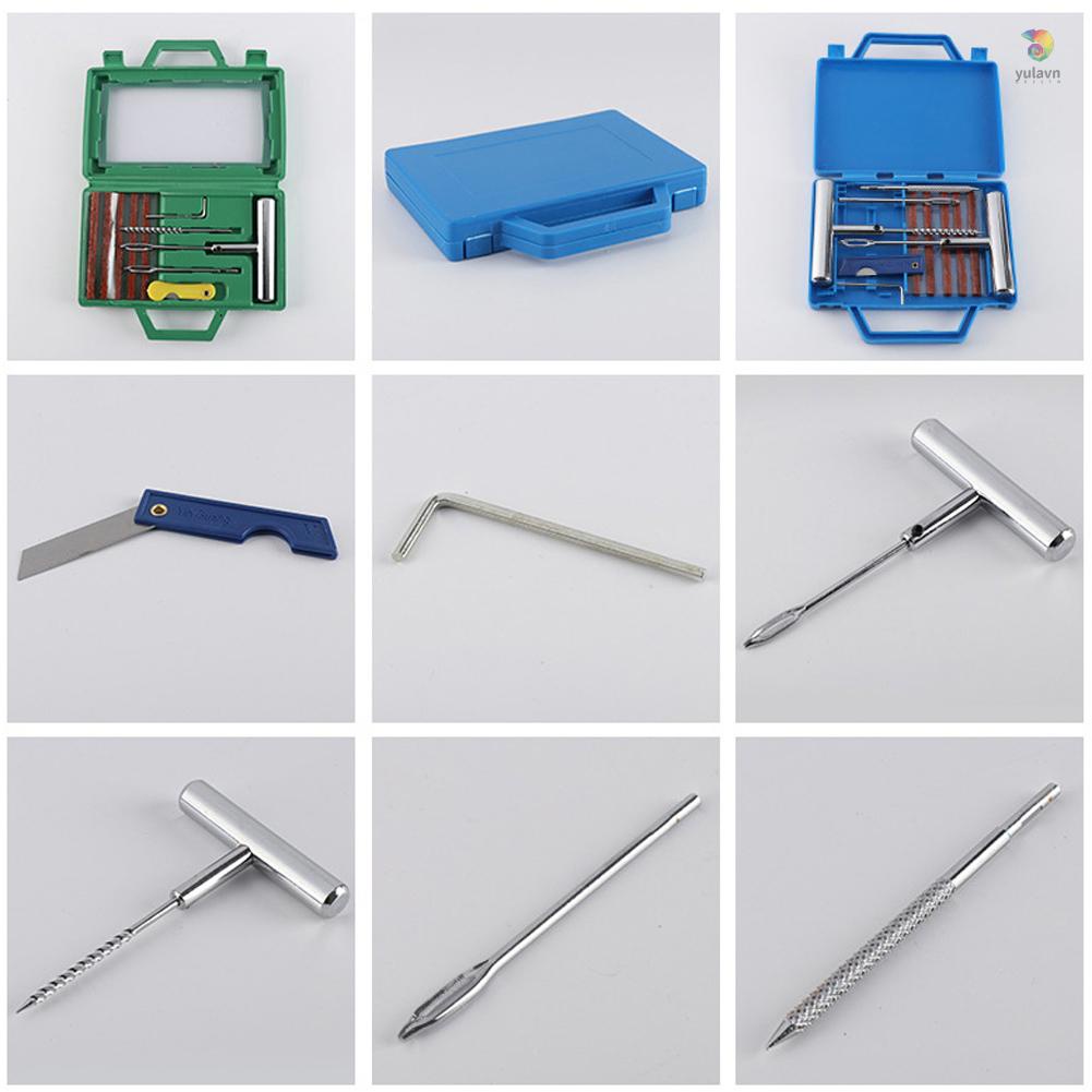 Bộ 12 Dụng Cụ Sửa Chữa Lốp Xe Kèm 5 Dải Cao Su