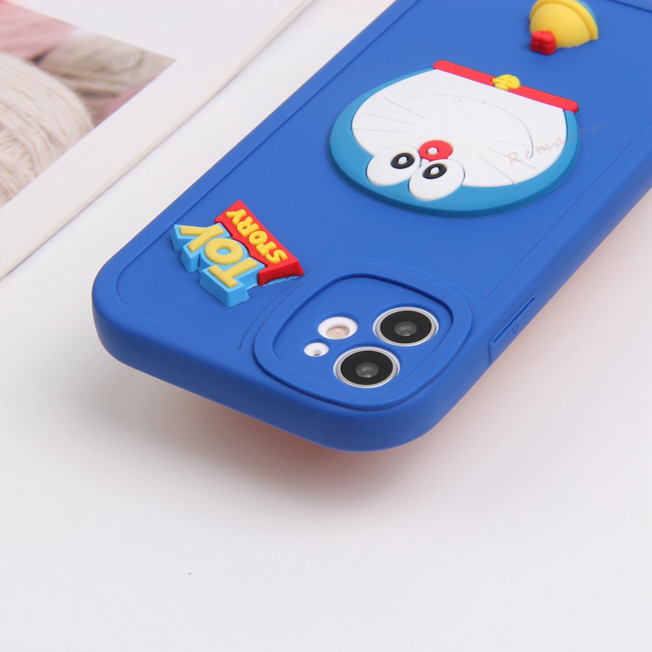 Ốp Điện Thoại Silicone Hoạt Hình Doraemon Cho iPhone 11 12 13 14 Pro MAX + Mini X XR XS MAX 6 S 7 8 + SE 2020 11Pro 12pro 13Pro