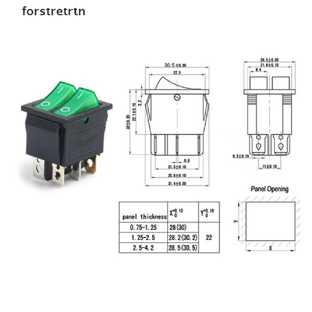 Công Tắc Bật / Tắt Đèn Cho Tàu Thuyền Forstretn KCD4 KCD6 4 / 6PIN