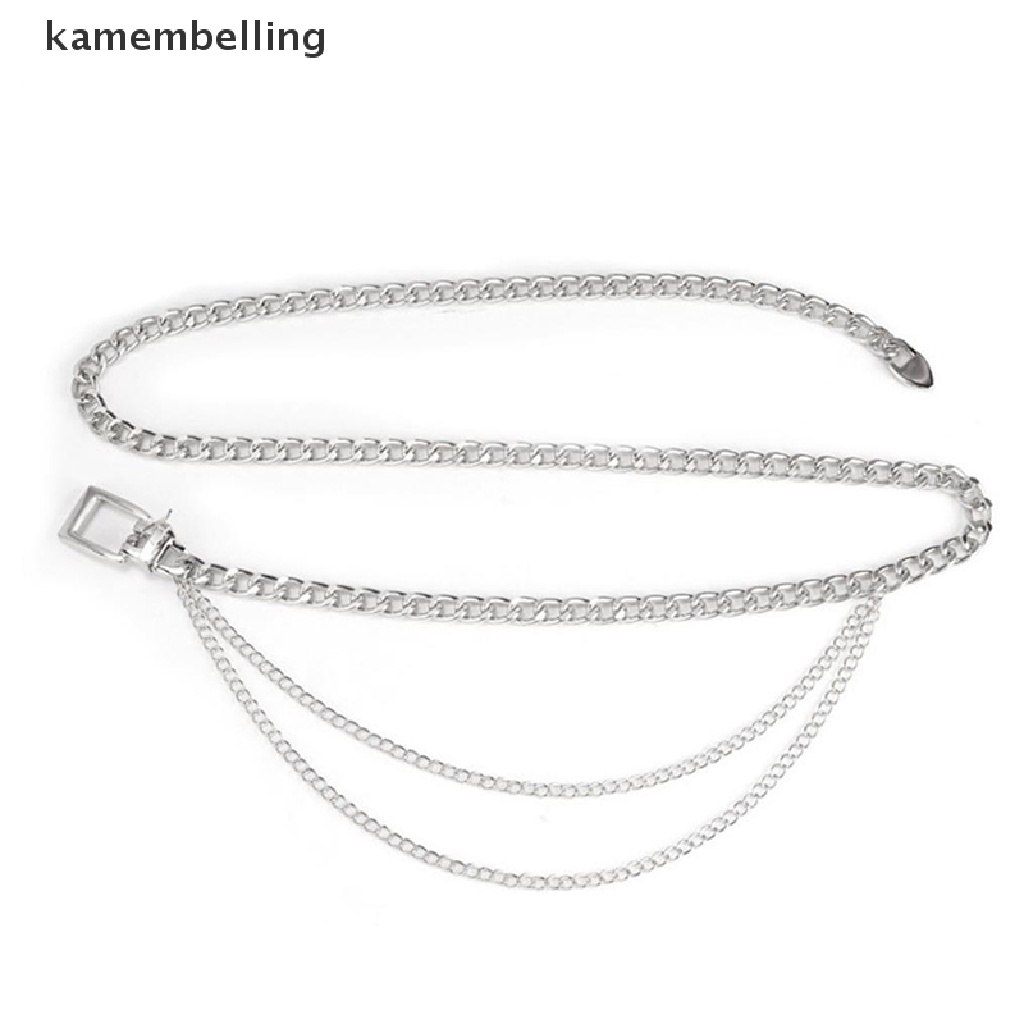 Thắt Lưng Dây Xích Kim Loại Nhiều Lớp Phối Tua Rua Cho Nữ