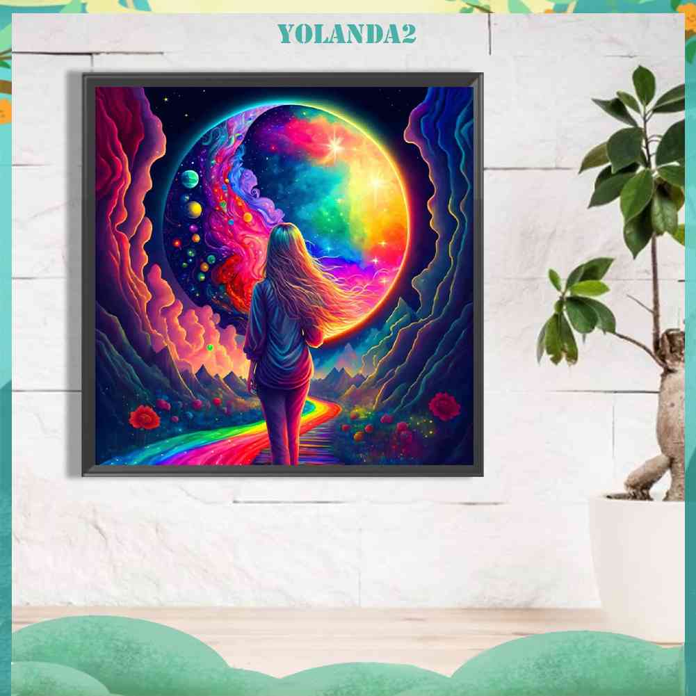 Tranh Đính Đá Kim Cương Toàn Bộ 5D DIY Hình Vẽ Trừu Tượng Trang Trí Nhà Cửa