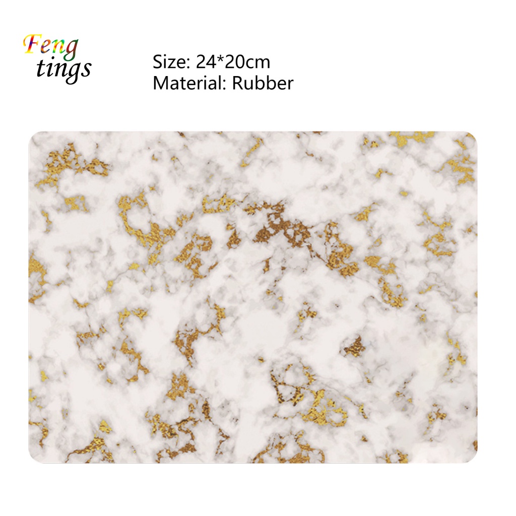 Tấm Lót Chuột Cao Su Mềm Chống Trượt Họa Tiết Vân Đá Cẩm Thạch