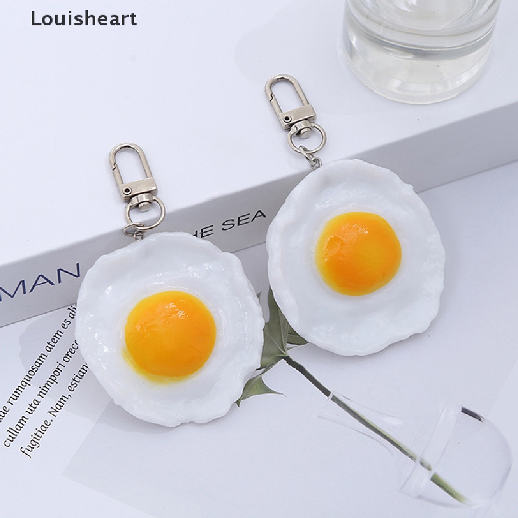Louisheart Móc Khóa Hình Trứng Chiên Ngộ Nghĩnh Cho Nam Nữ