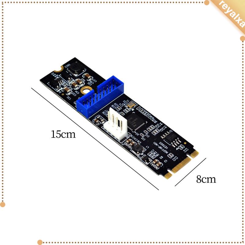 Thẻ Chuyển Đổi Mở Rộng M.2 Sang USB 3.0 19 Pin 2 Cổng USB 3.0 Cho Máy Tính Để Bàn
